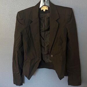 Elizabeth and James Black Tailored Single-Button Blazer